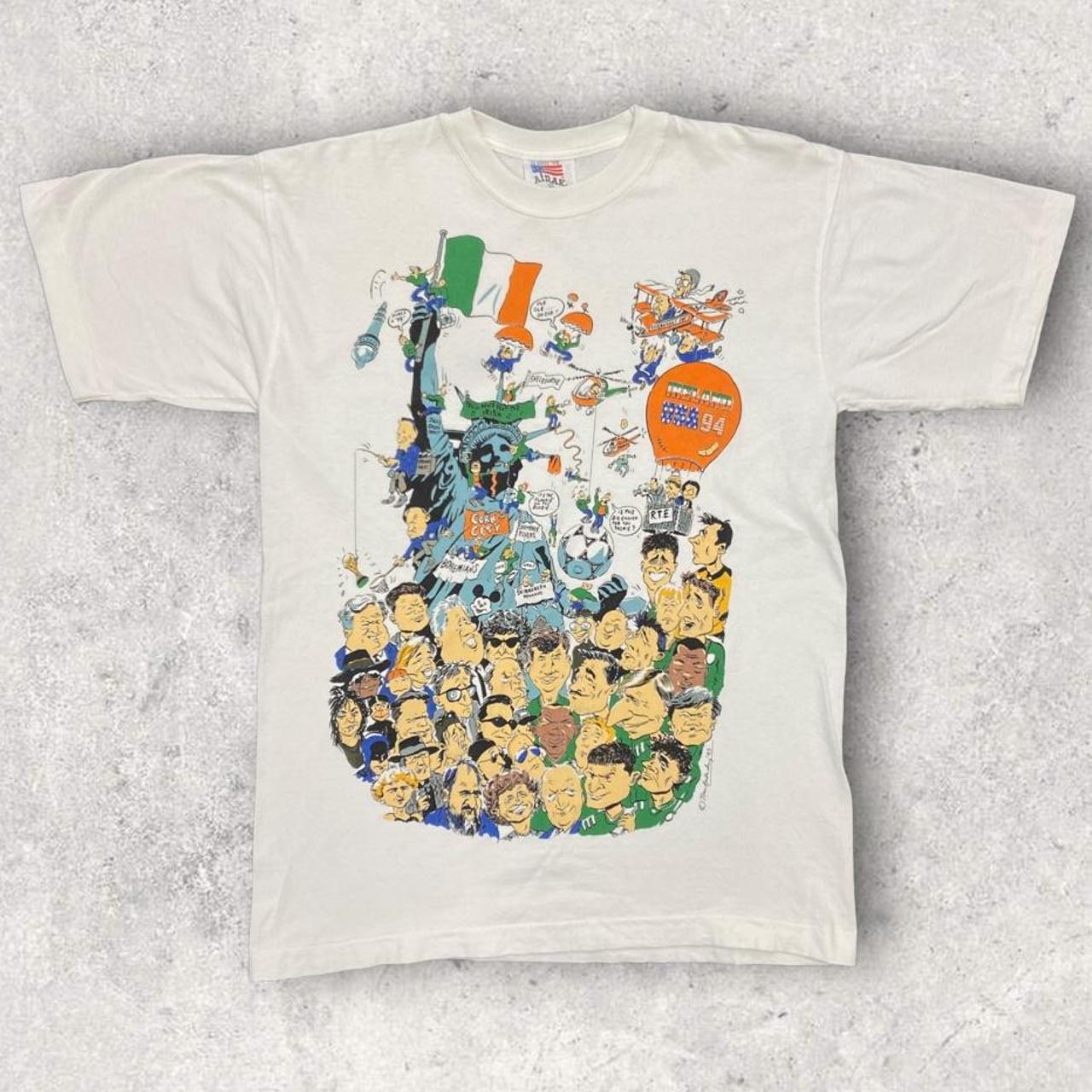 Vintage 90s USA World Cup 94 team Ireland football tournament graphic t-shirt