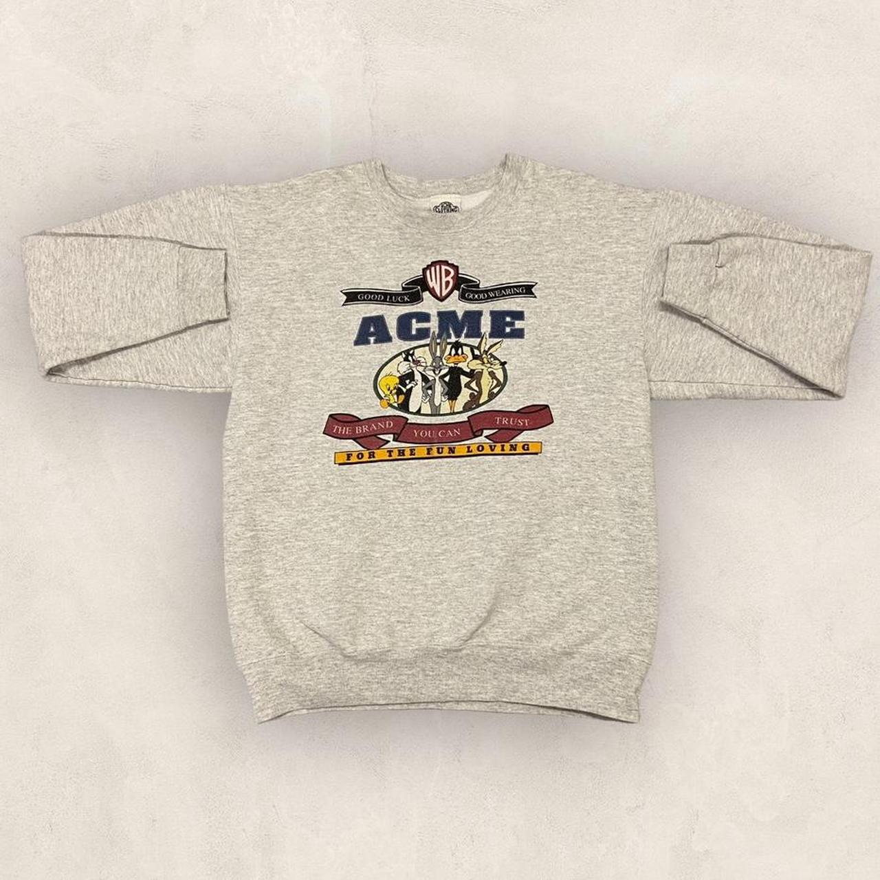 Vintage 90s USA looney tunes acme Warner brothers cartoon promotional graphic sweatshirt