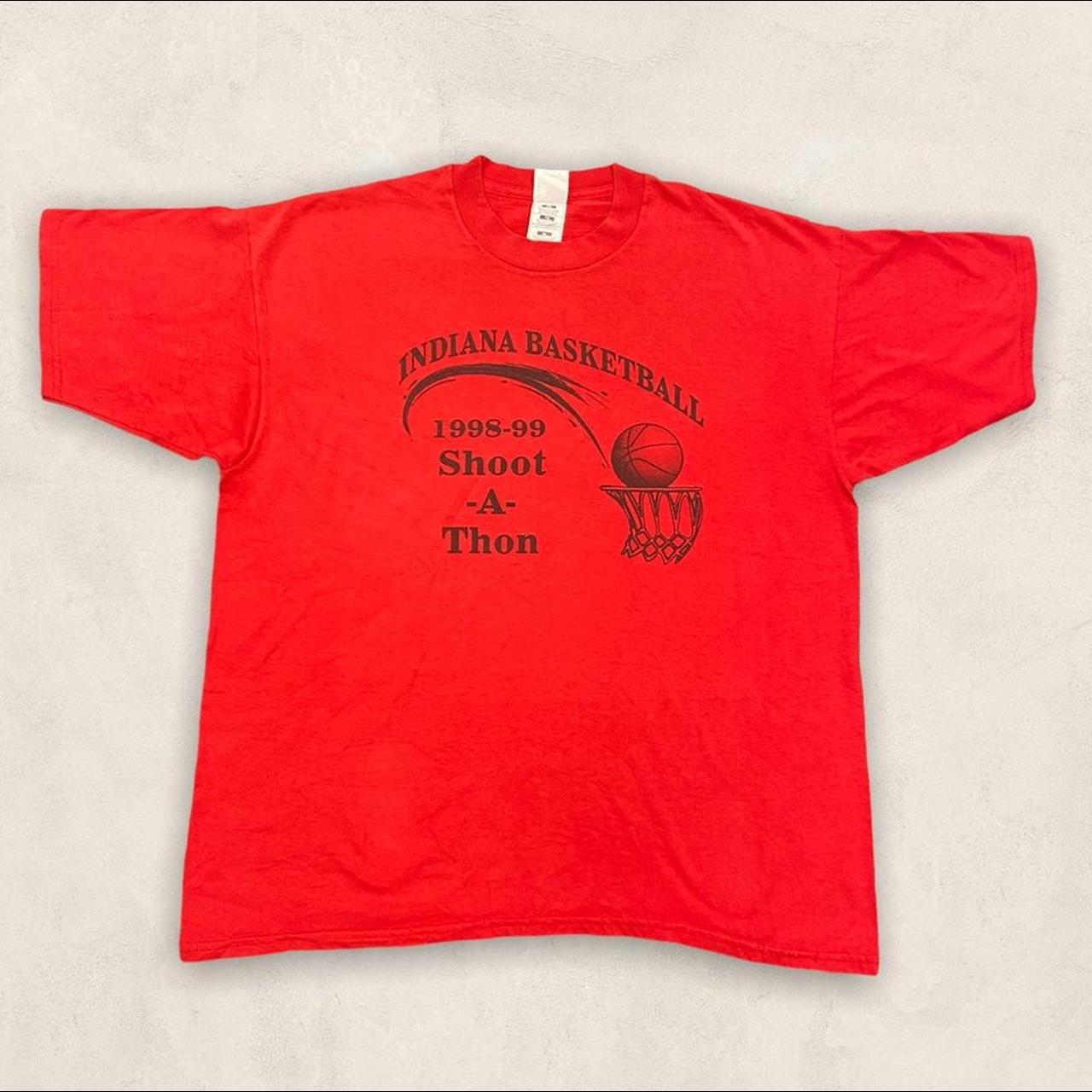 Vintage 90s USA Indiana Basketball shoot-a-thon 98-99 graphic red t-shirt