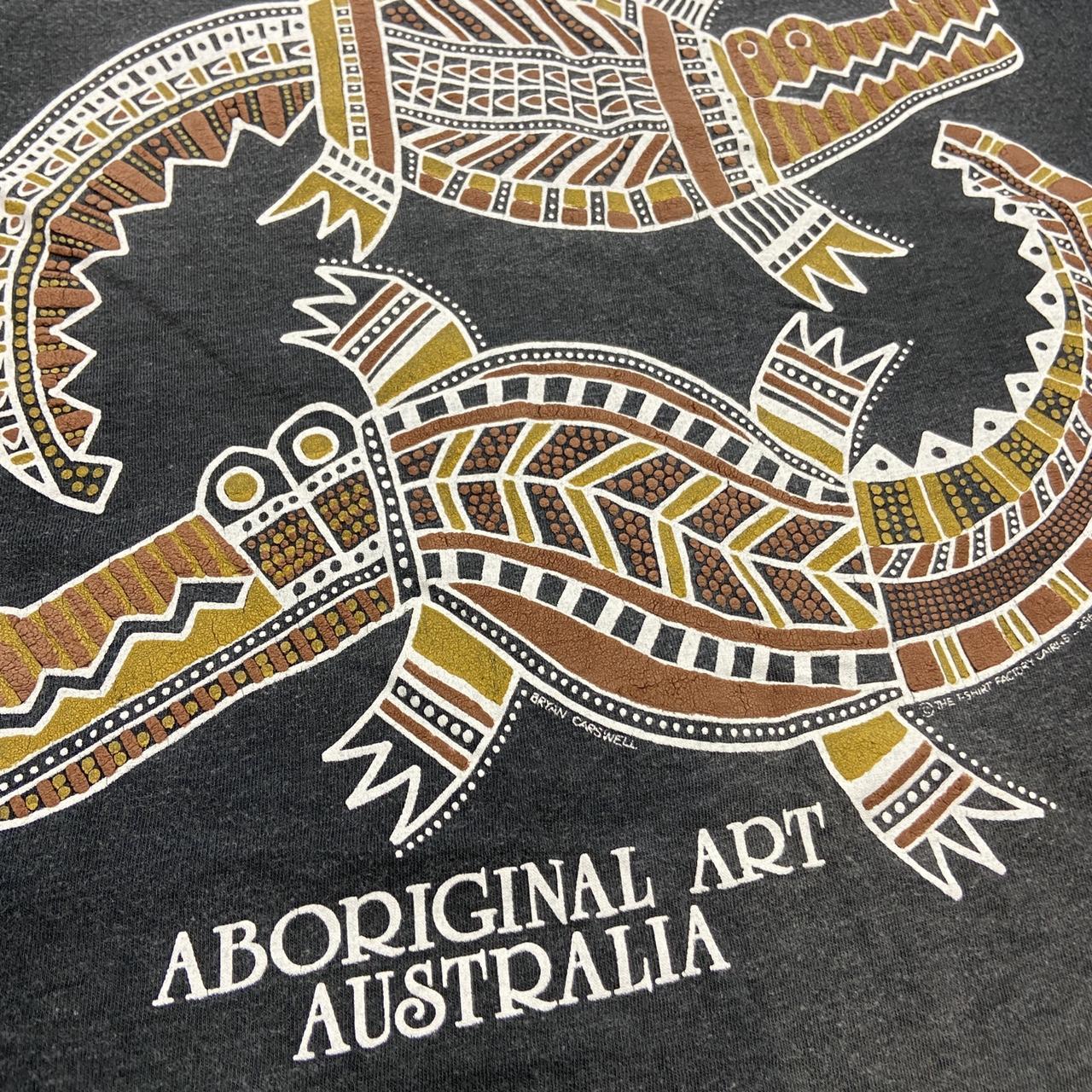 Vintage 90s Aboriginal Art Australia alligator graphic t-shirt