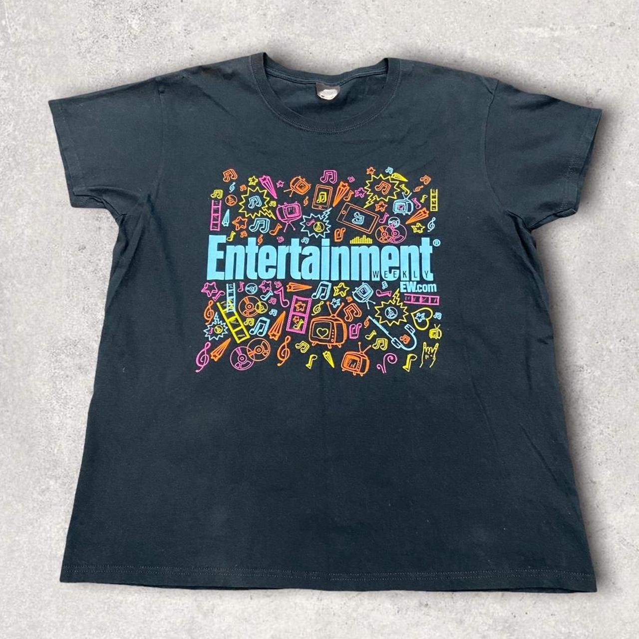 Vintage 2000s Entertainment Weekly TV News journalism promotional graphic t-shirt