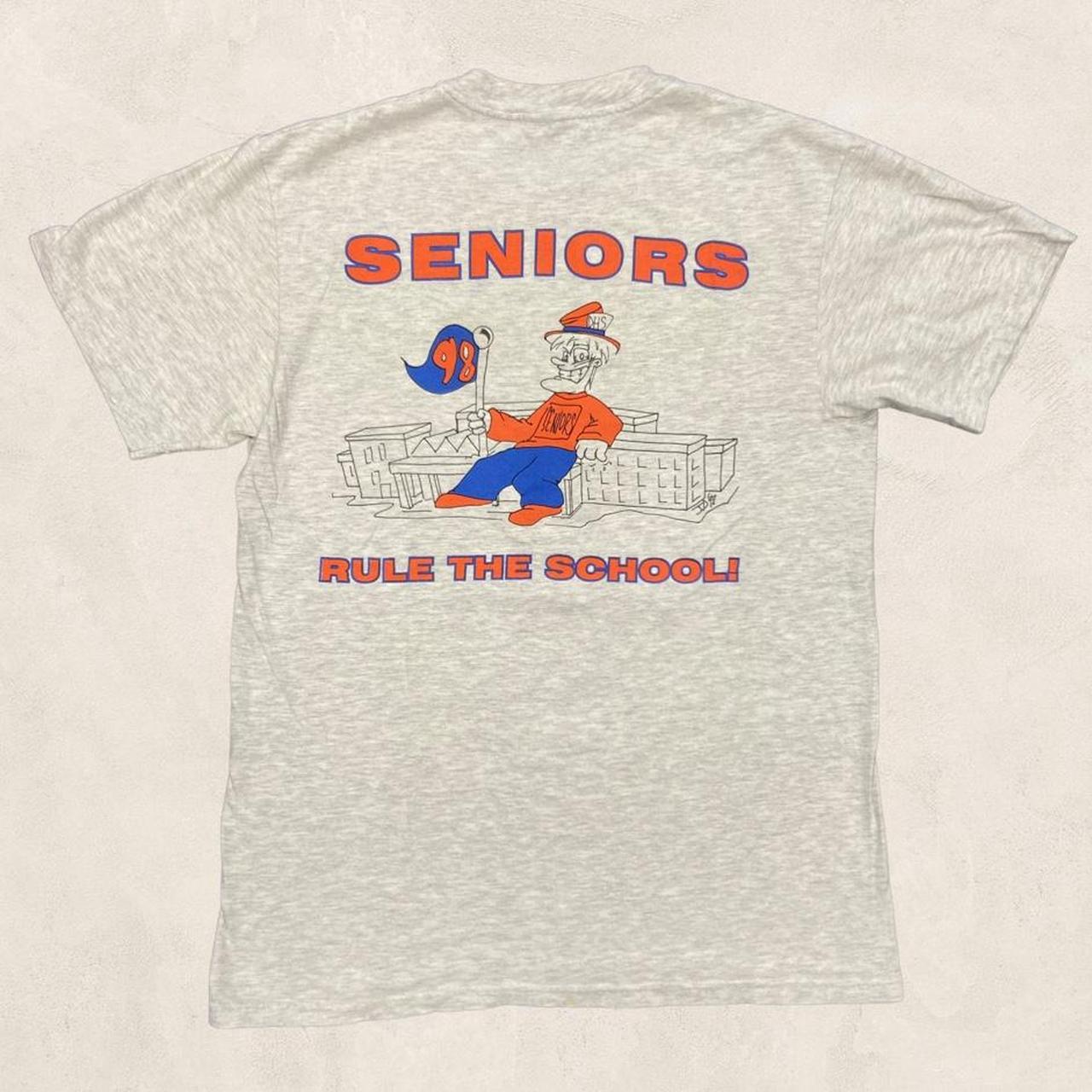 Vintage 90s USA DHS seniors college class of 98 graphic t-shirt