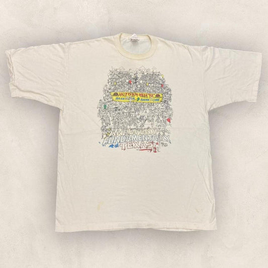 Vintage 90s USA Hotter’N Hell Texas bike cycling rod race promotional graphic t-shirt