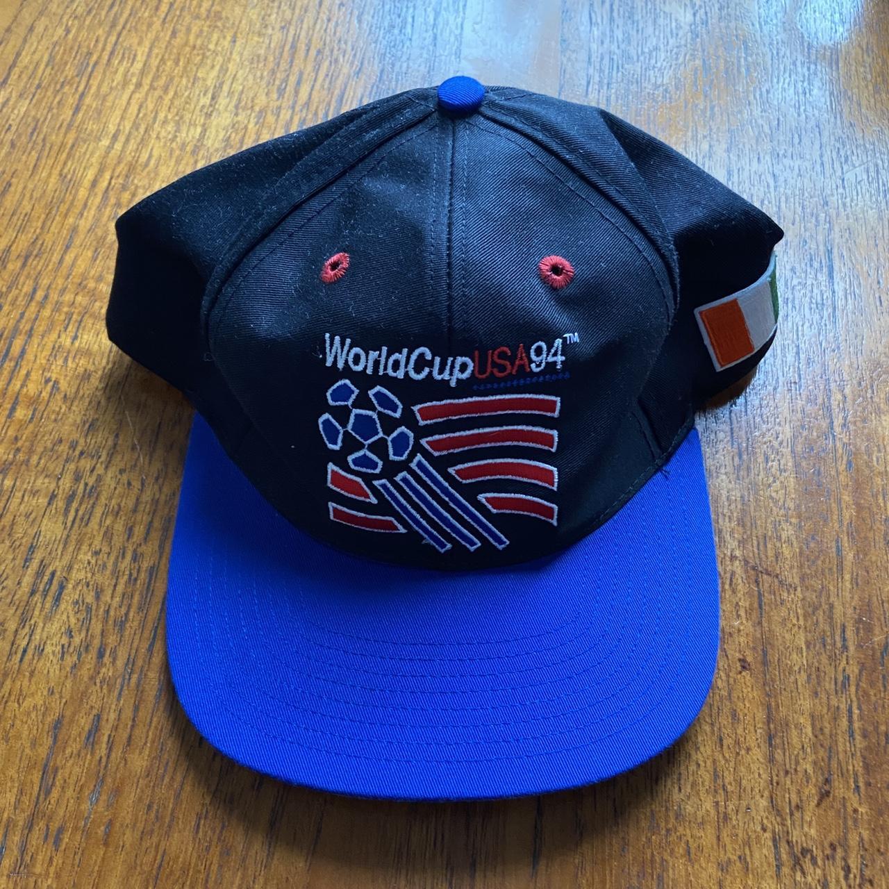 Vintage 90s USA World Cup 94 football tournament graphic black/blue cap