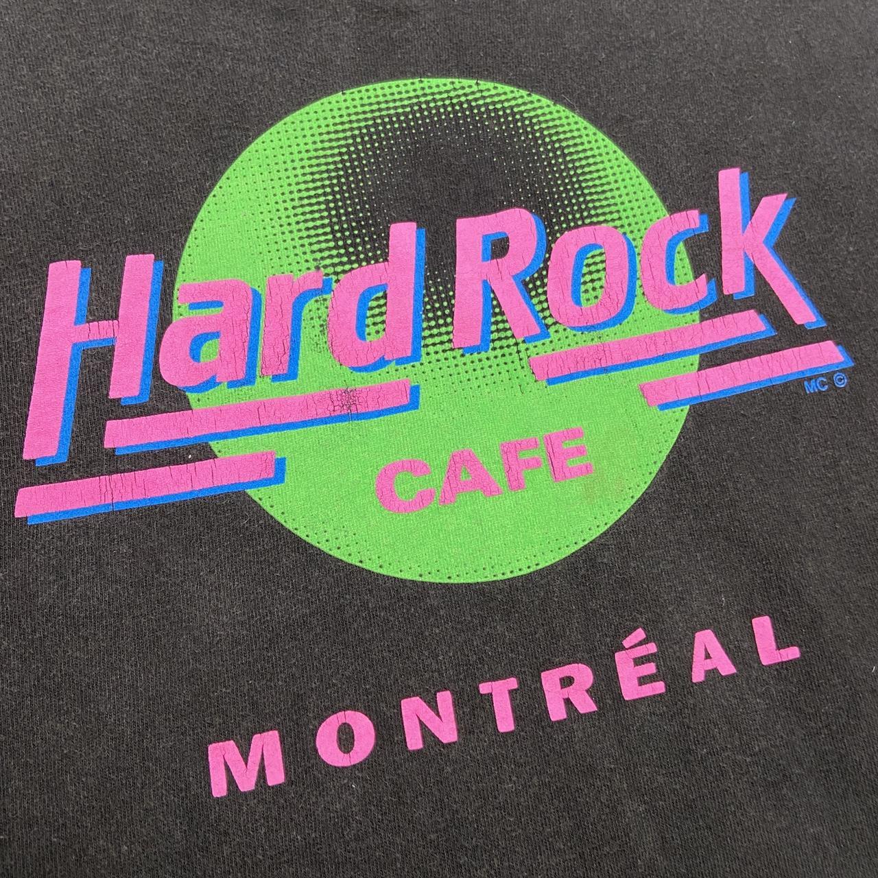 Vintage 90s USA Hard Rock Cafe Montreal Canada graphic black t-shirt