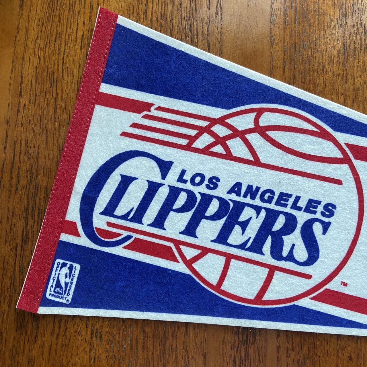 Vintage 90s USA Los Angeles Clippers NBA basketball felt pennant