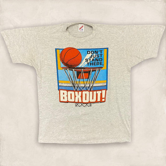 Vintage Box Out single stitch basketball grey t-shirt