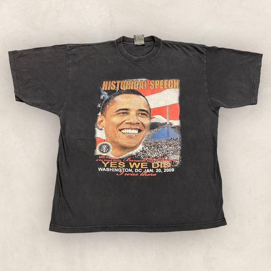 Vintage 2000s Barack Obama president presidential inauguration Washington DC graphic t-shirt