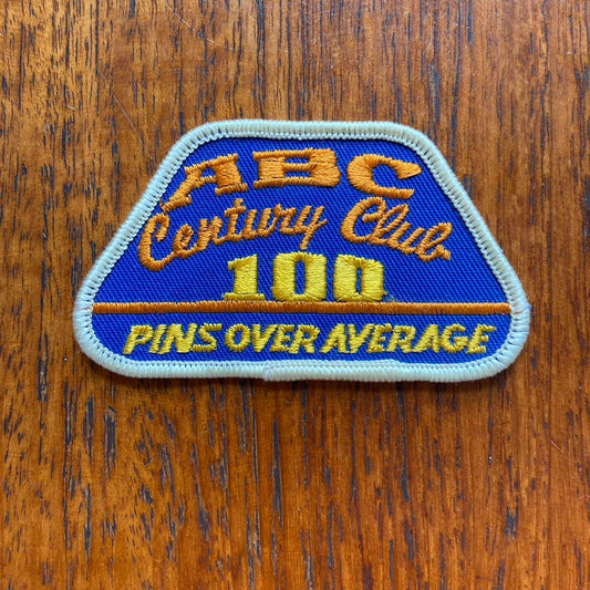 Vintage 80s USA ABC century club bowling strike embroidered sew on badge collectible patch