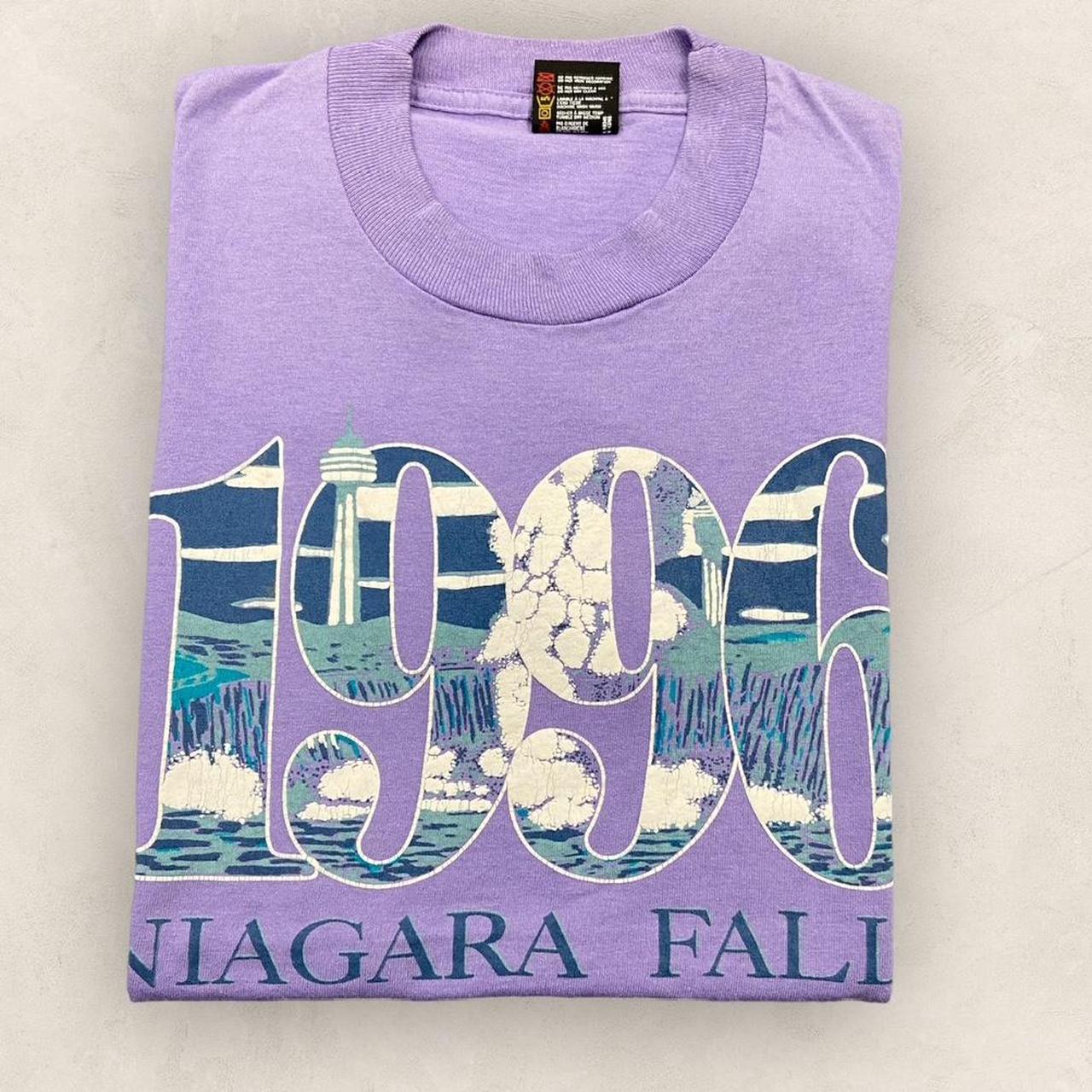 Vintage 90s Niagara Falls Canada Waterfall nature wildlife promotional graphic t-shirt