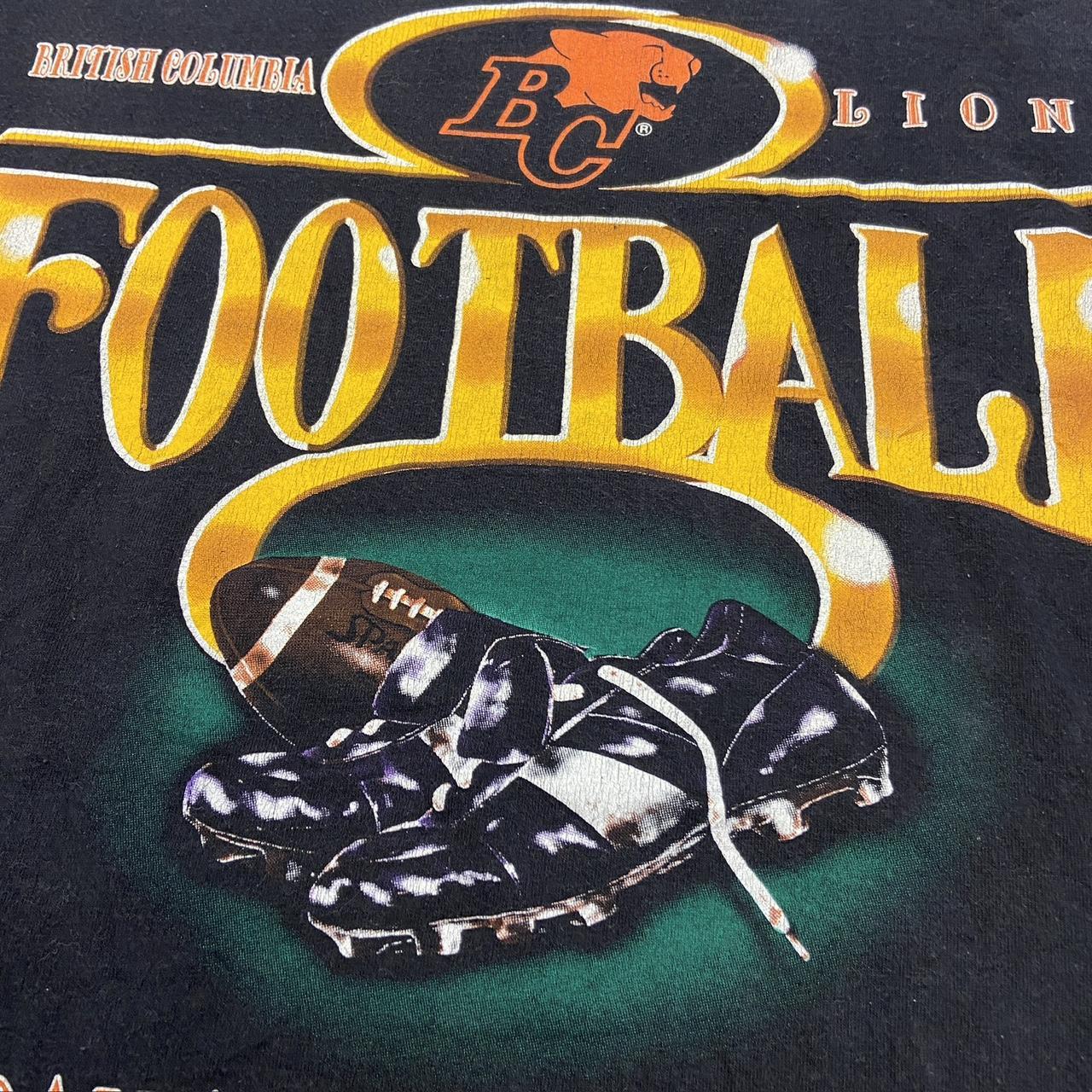 Vintage 90s British Columbia Lions CFL Canadian Football League Canada promotional graphic t-shirt