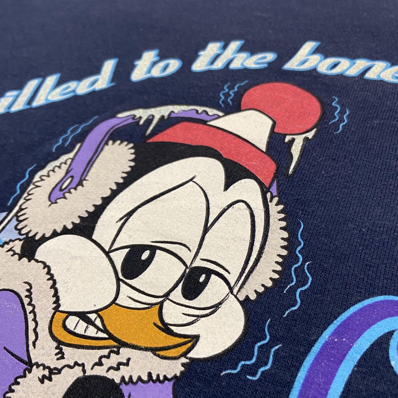 Vintage 90s USA Chilly Willy Penguin Universal Studios Theme Park navy sweatshirt