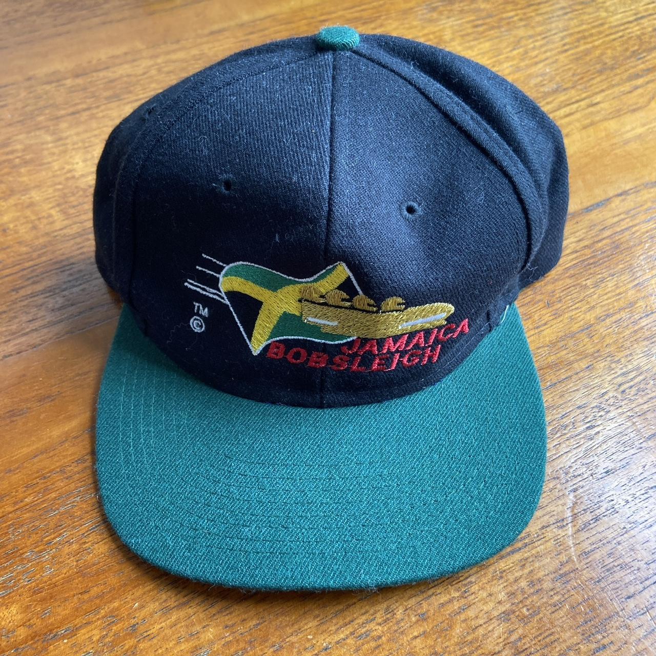 Vintage 90s Jamaica bobsleigh cool runnings Winter Olympics promotional graphic cap