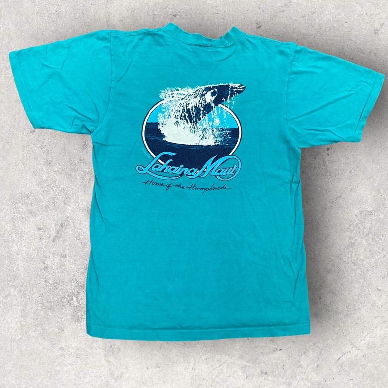 Vintage 90s USA Maui Hawaii humpback whale wildlife ocean graphic t-shirt