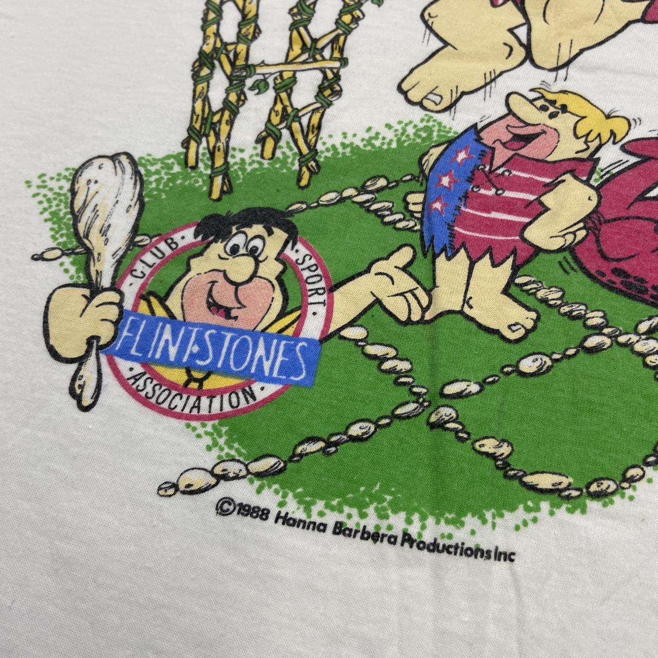 Vintage 80s USA Hanna Barbara The Flintstones Bedrock Globetrotters single stitch graphic t-shirt