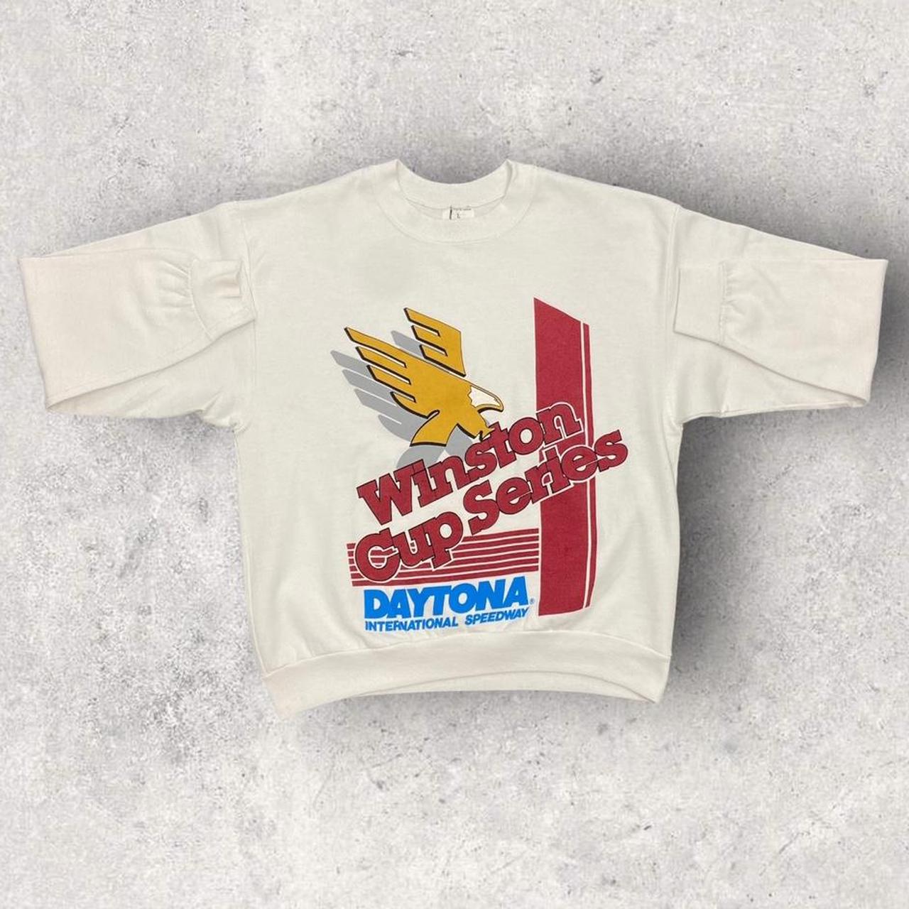 Vintage 90s USA Winston cup series Daytona speedway nascar promotional graphic sweatshirt