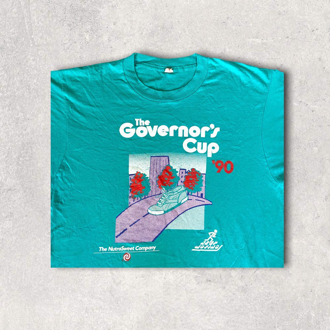 Vintage 90s USA The Governor’s Cup race running marathon promotional graphic t-shirt