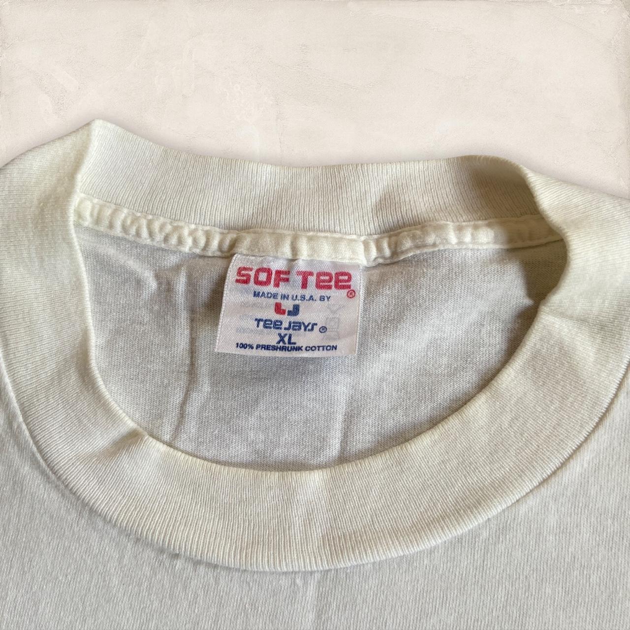 Vintage 90s USA baseball humour single stitch graphic white t-shirt