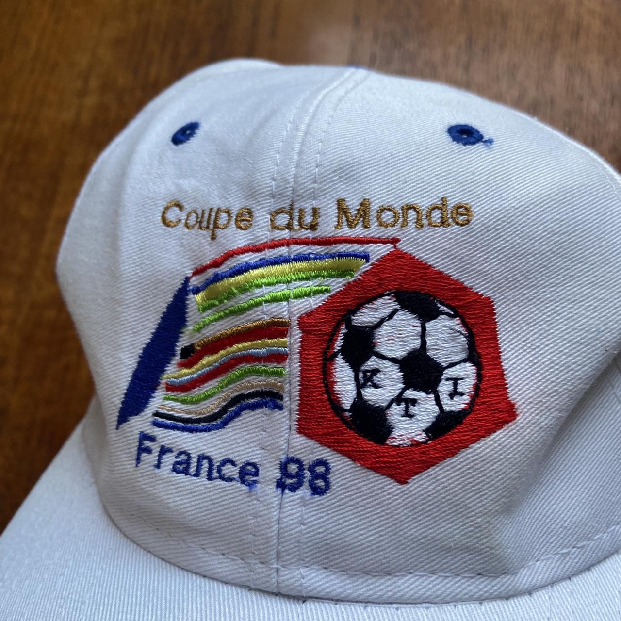 Vintage 90s France World Cup coupe du monde 98 football tournament promotional embroidered cap