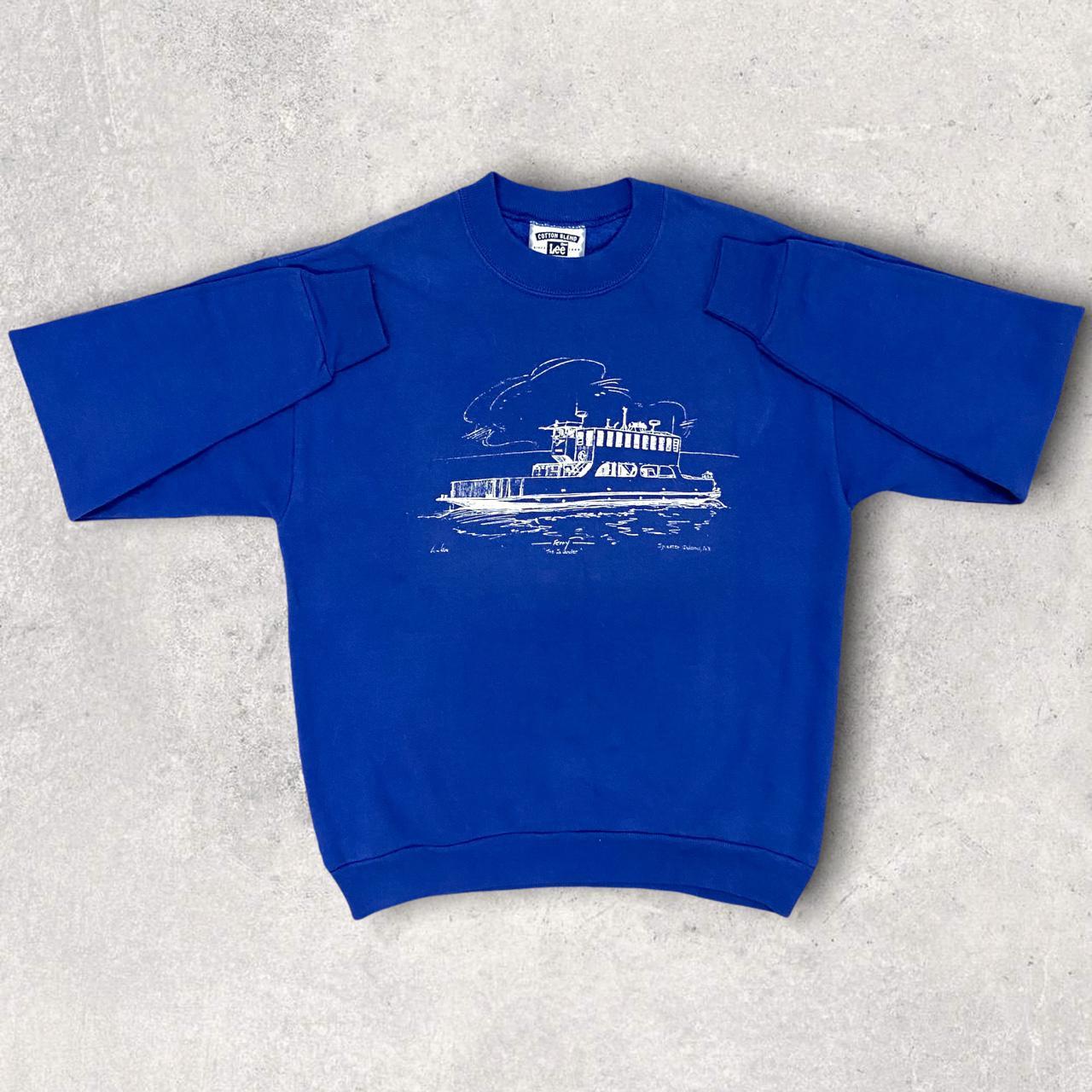 Vintage 90s USA Shelter Island New York ferry ‘the islander’ promotional graphic sweatshirt