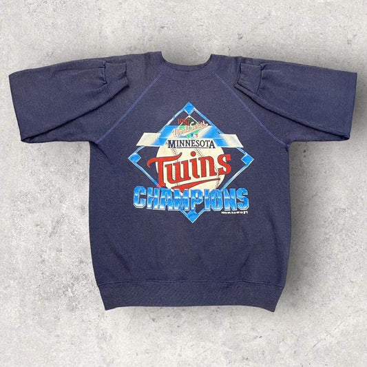 Vintage 80s USA Minnesota Twins World Series champions Baseball promotional graphic sweatshirt