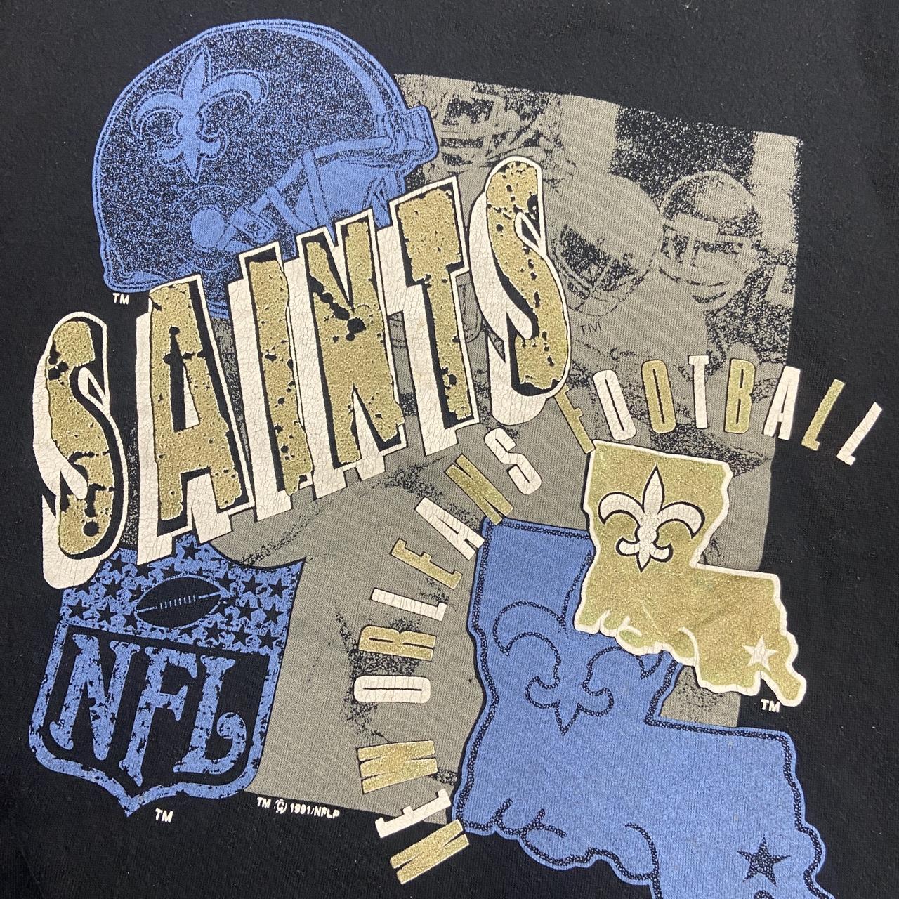 Vintage 90s USA New Orleans Saints NFL American football promotional graphic sweatshirt