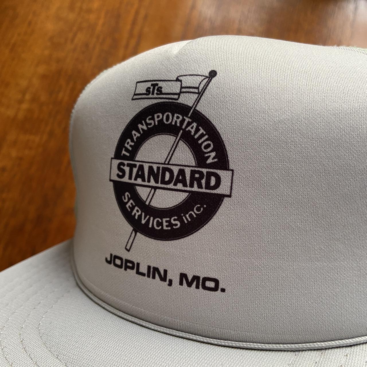 Vintage 90s USA Joplin Missouri transportation services grey trucker cap