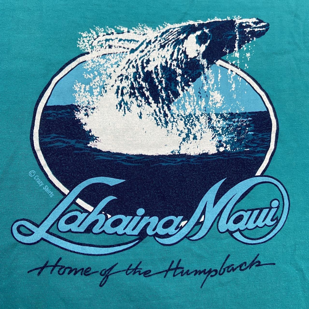 Vintage 90s USA Maui Hawaii humpback whale wildlife ocean graphic t-shirt