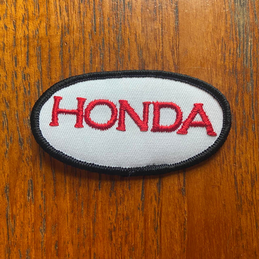 Vintage 80s USA Honda Car Automobile embroidered sew on badge collectible patch