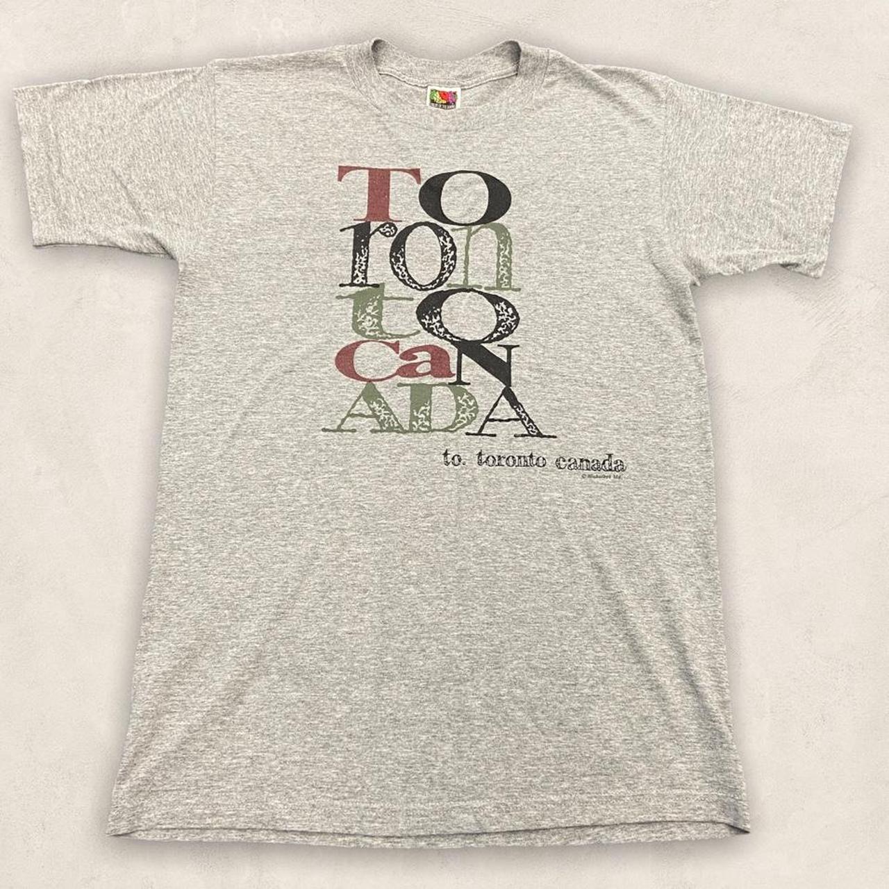 Vintage 90s Toronto Canada spell-out tourist souvenir graphic grey t-shirt