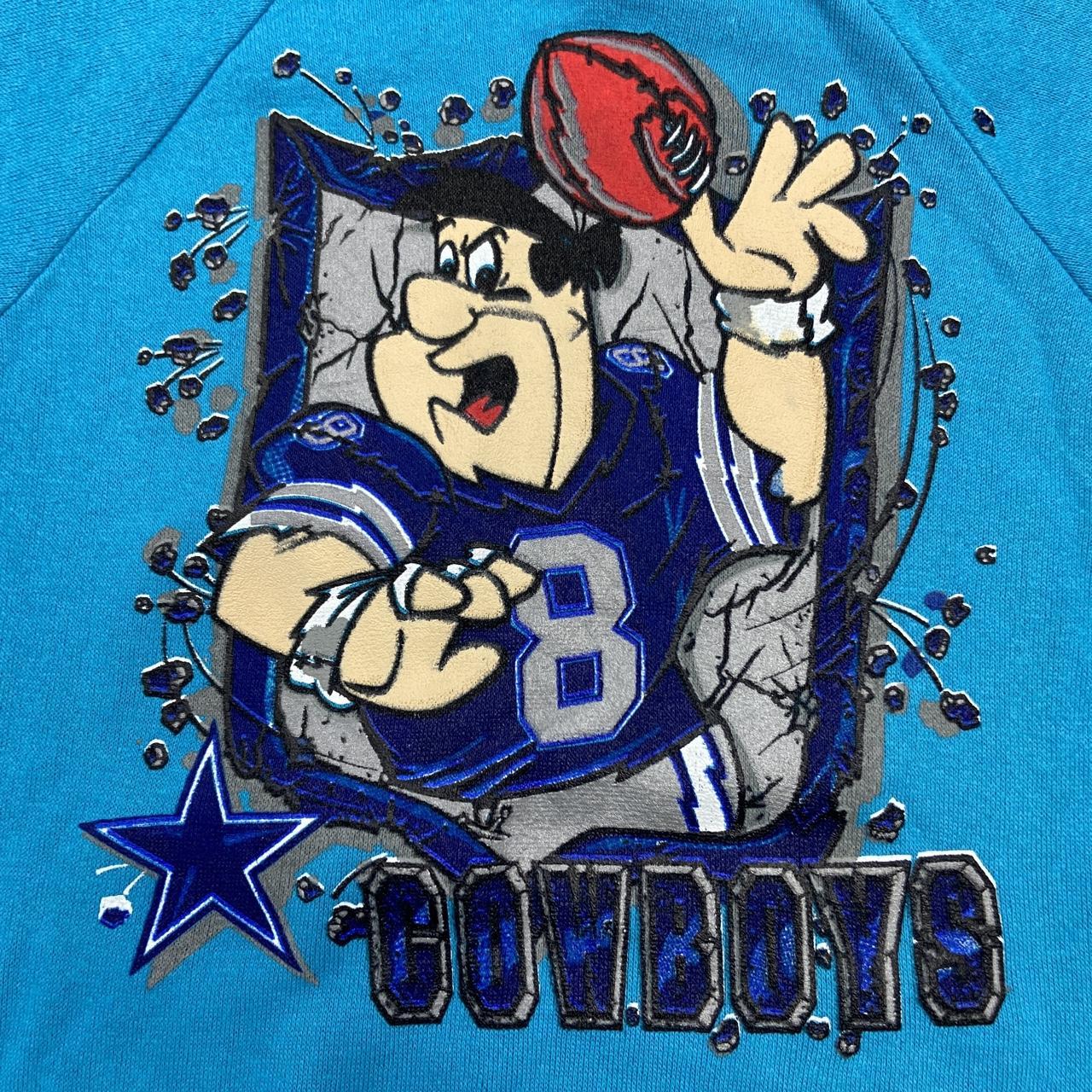 Vintage 90s the Flintstones Dallas cowboys nfl American football graphic sweatshirt