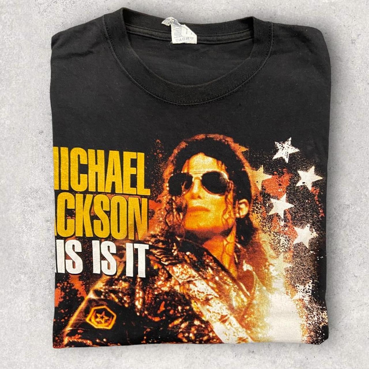 Vintage Y2K Michael Jackson this is it music world tour promotional graphic t-shirt