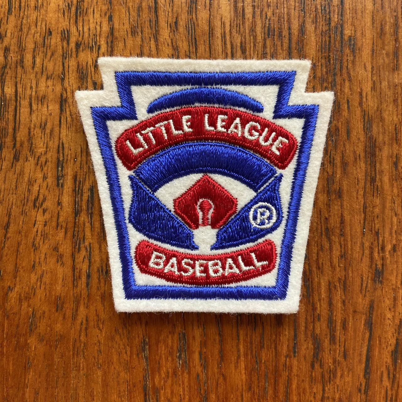 Vintage 80s USA patch little league baseball embroidered sew on badge