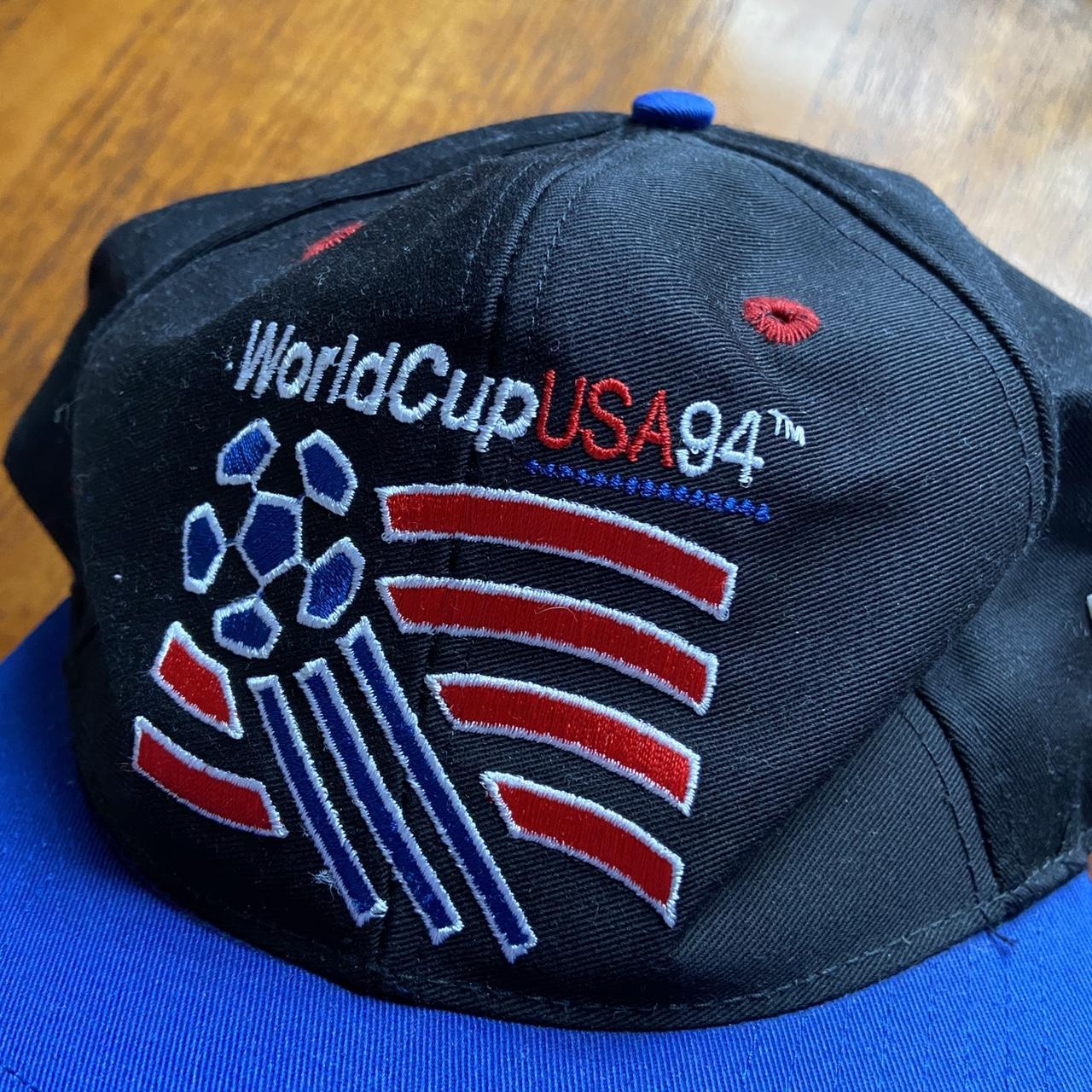 Vintage 90s USA World Cup 94 football tournament graphic black/blue cap