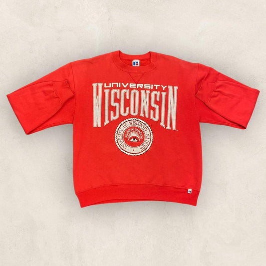 Vintage 90s USA university of Wisconsin varsity promotional graphic sweatshirt