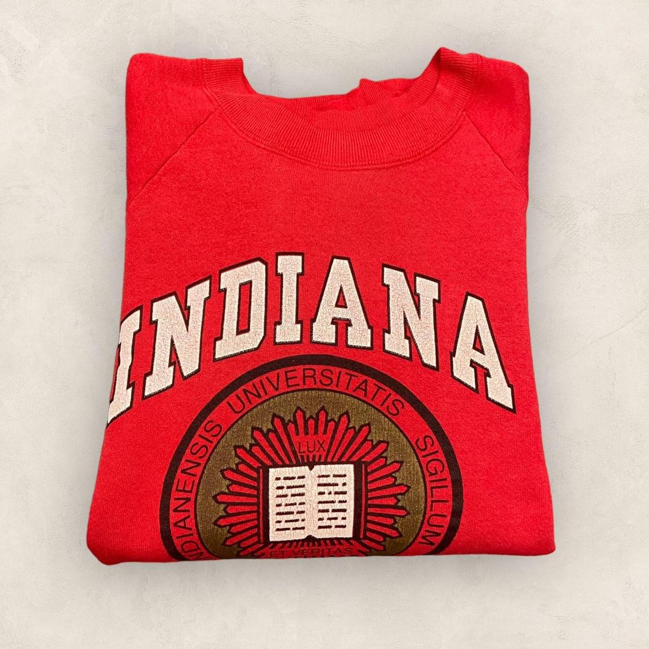 Vintage 90s USA Indiana University varsity Bloomington promotional graphic sweatshirt