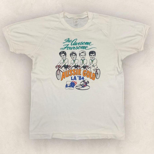 Vintage 80s USA Los Angeles Olympics ‘the awesome foursome’ team Australia graphic t-shirt