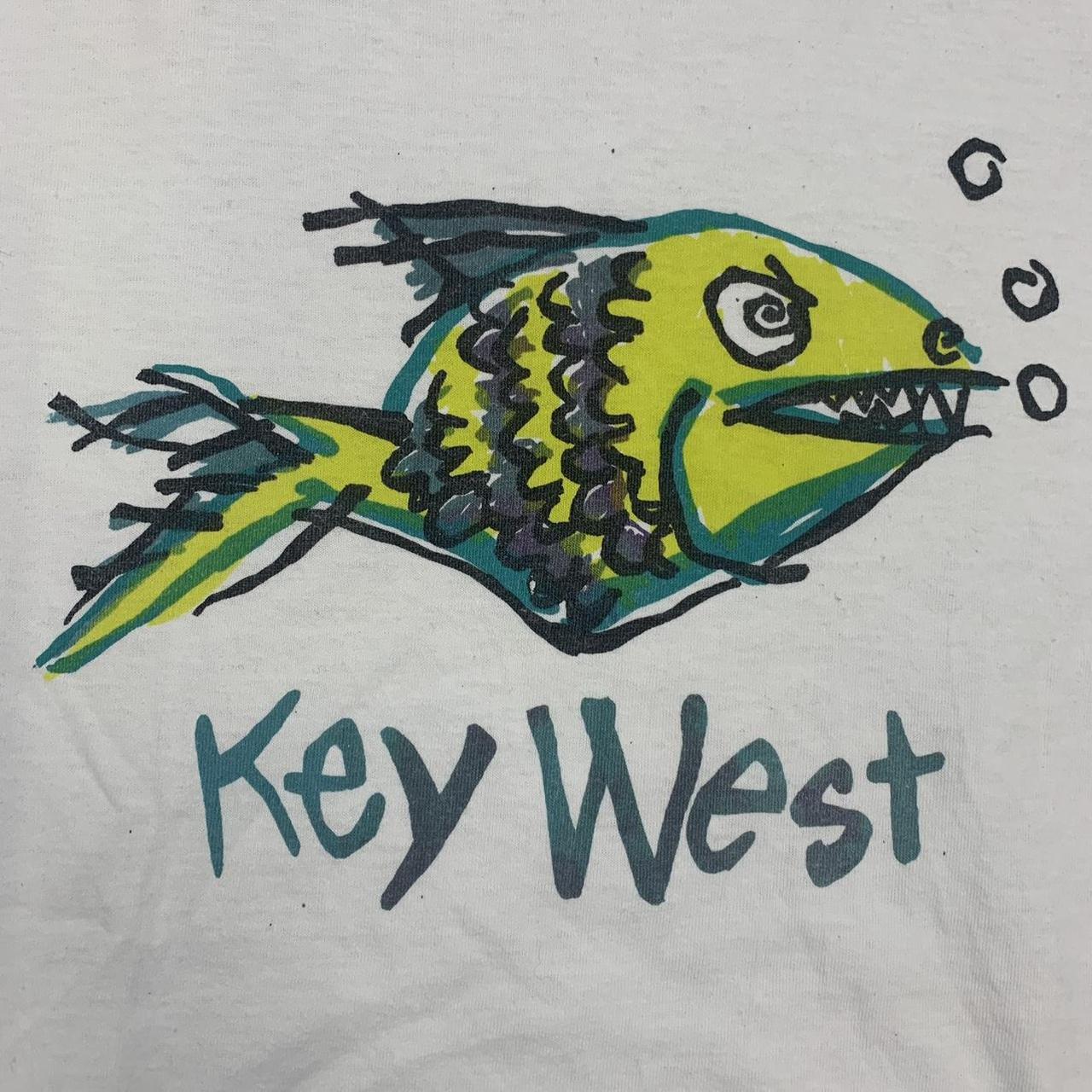 Vintage 90s USA Key West Florida tropical fish tourist souvenir graphic t-shirt