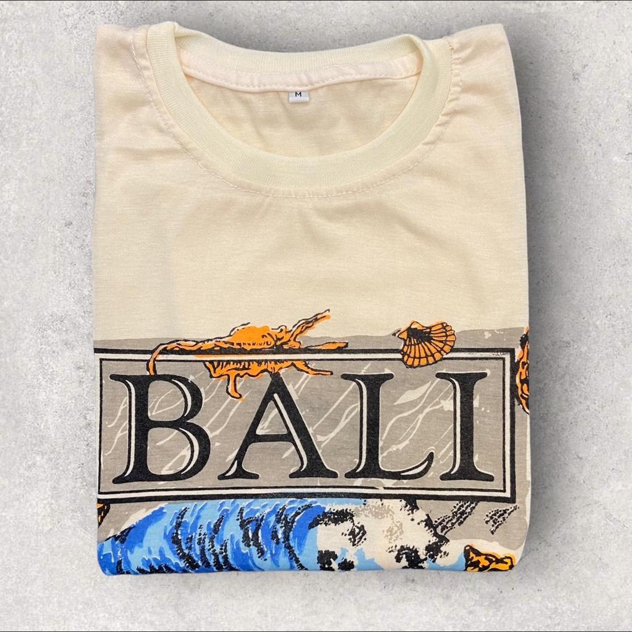 Vintage 2000s Y2K Bali Indonesia ocean shells promotional graphic t-shirt