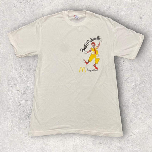 Vintage 90s USA McDonald’s Ronald McDonald bourg en bresse France graphic t-shirt