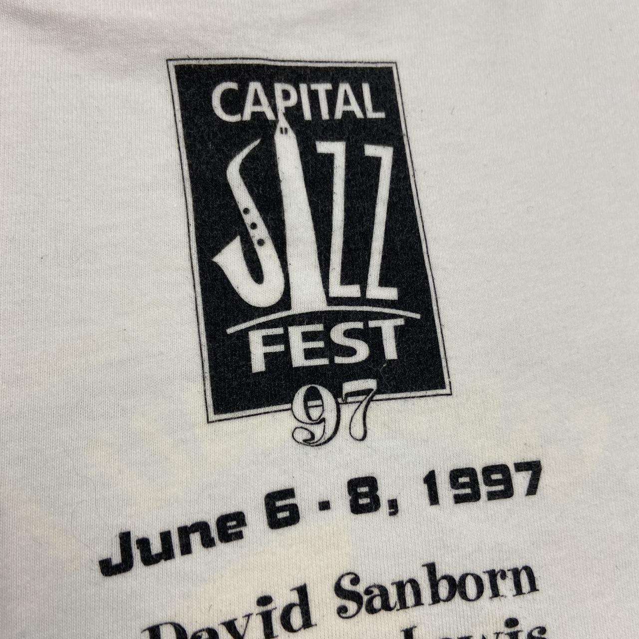 Vintage 90s USA capital jazz festival 97 Washington DC promotional graphic t-shirt