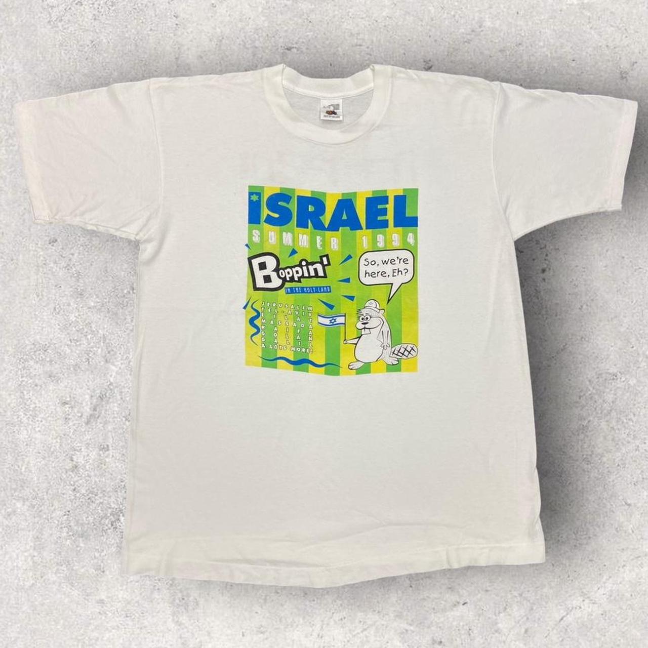 Vintage 90s Canada Israel Canadian Zionist federation summer promotional graphic t-shirt