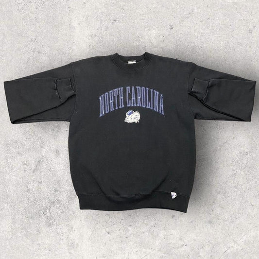 Vintage 90s USA North Carolina Tar Heels University varsity promotional graphic sweatshirt