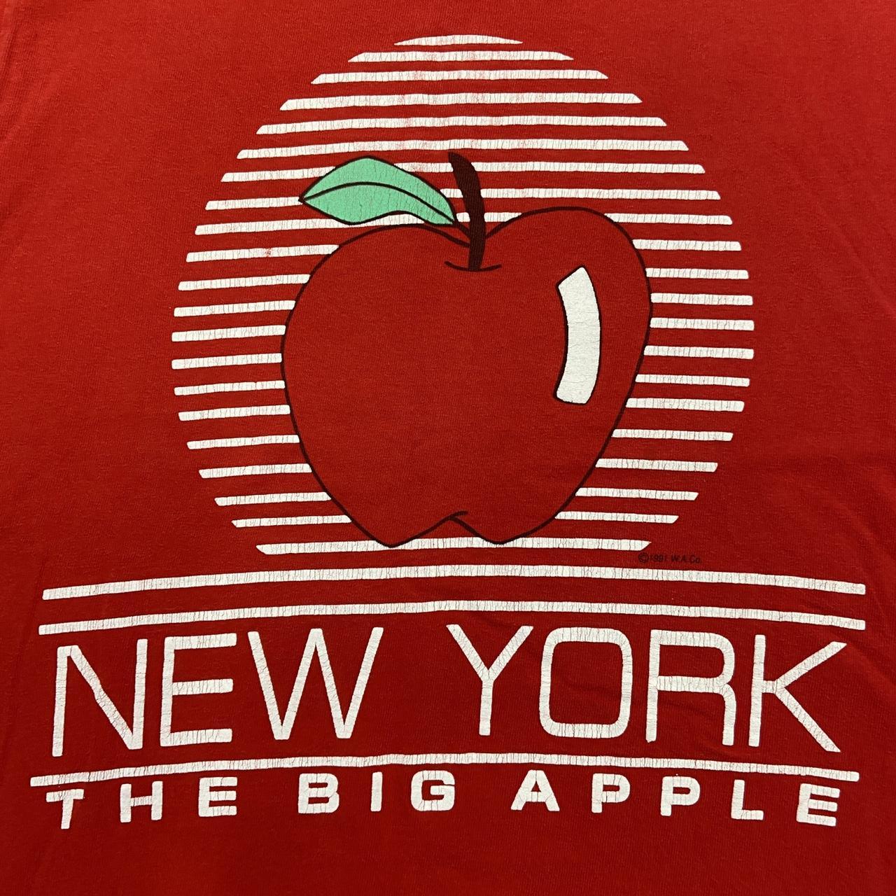 Vintage 90s USA New York The Big Apple graphic red t-shirt