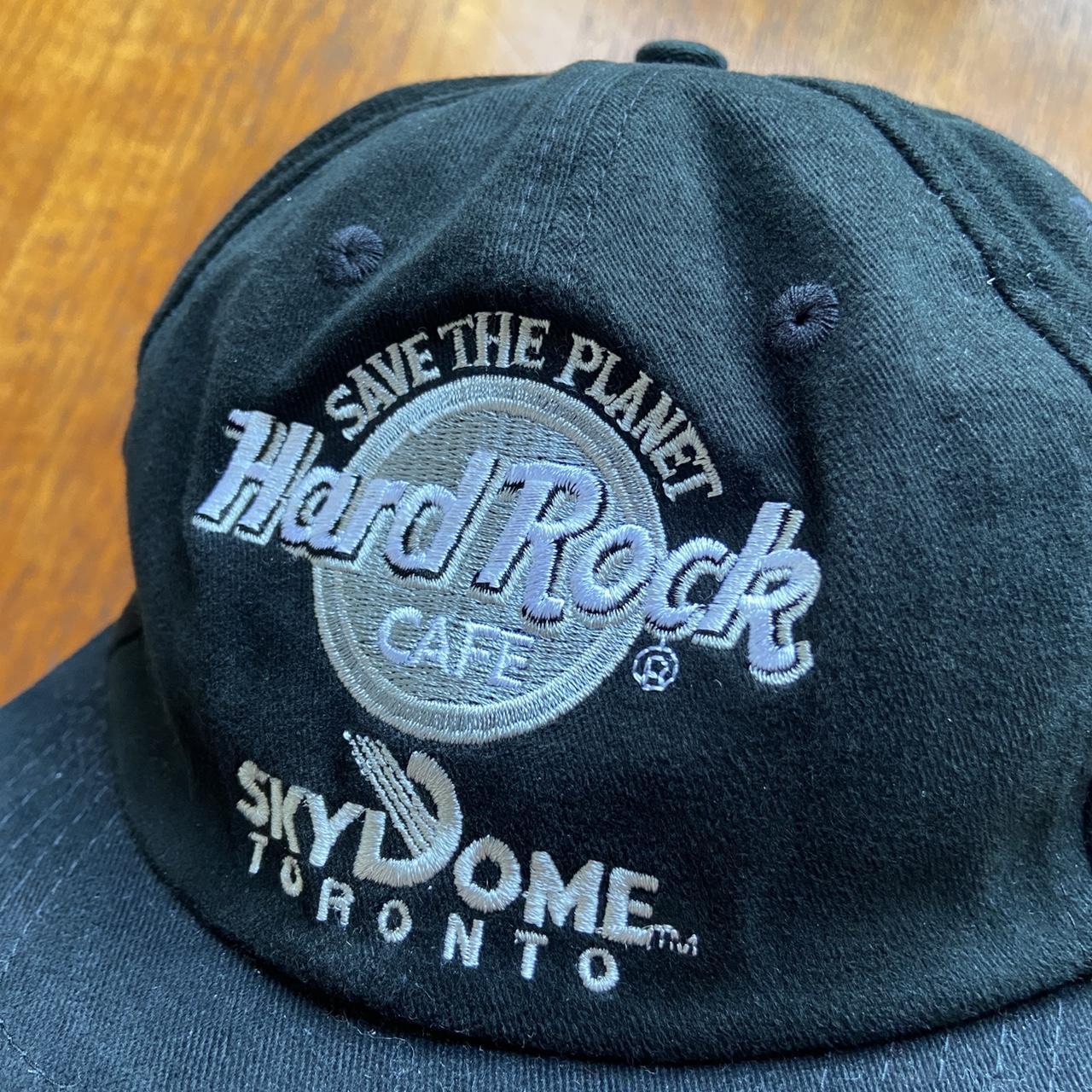 Vintage 90s Canada Hard Rock Cafe Sky Dome Toronto save the planet promotional graphic cap