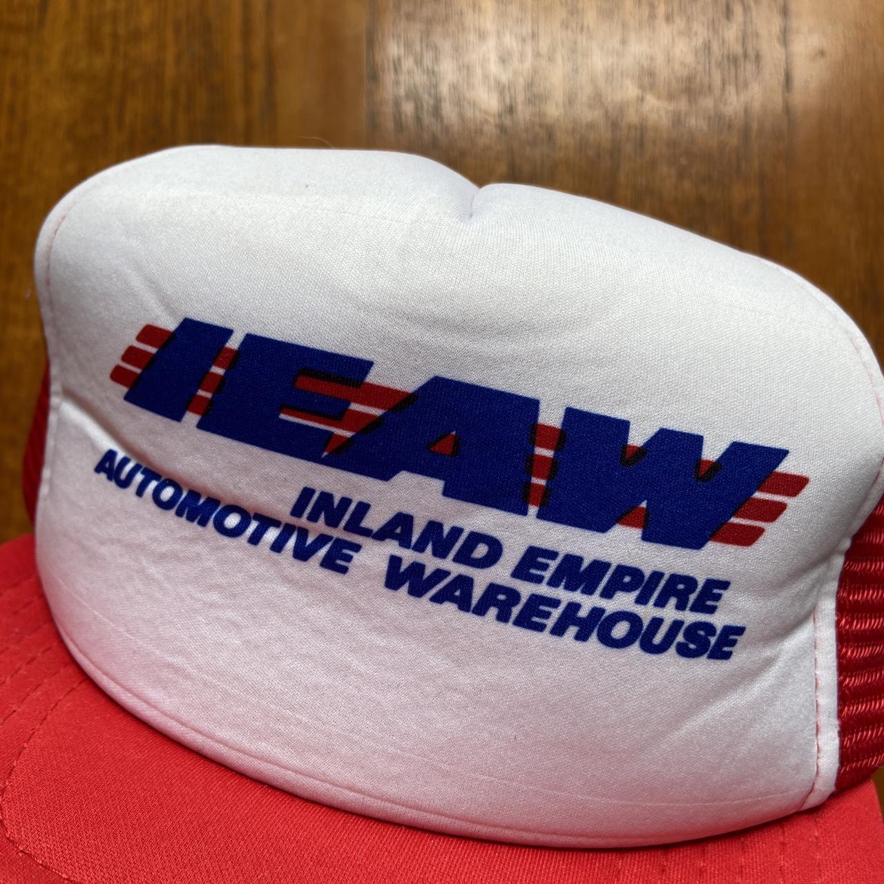 Vintage 90s USA inland empire automotive warehouse promotional graphic trucker cap