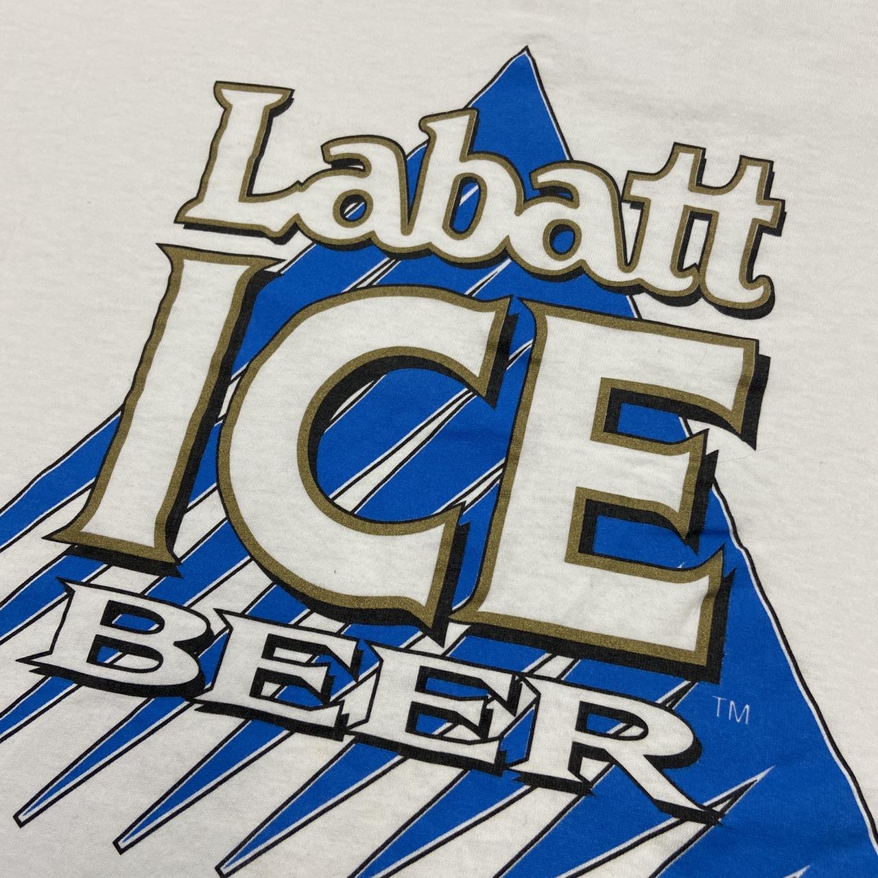 Vintage 90s Labatt ice beer canada alcohol graphic white t-shirt