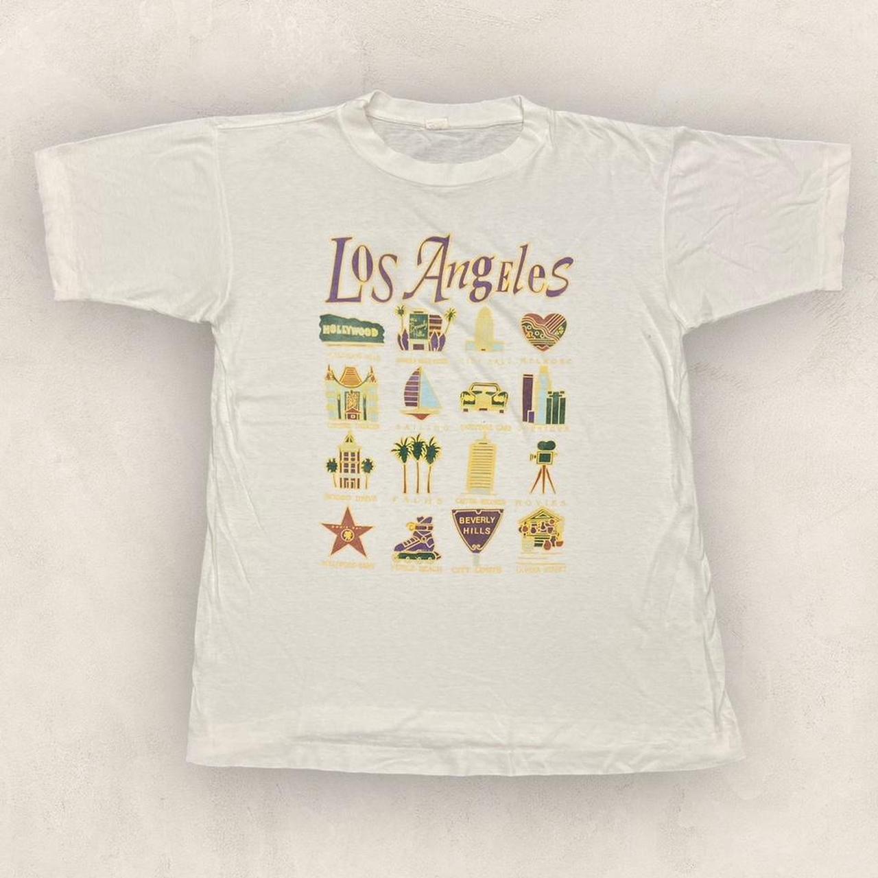 Vintage 90s USA Los Angeles landmarks promotional graphic t-shirt