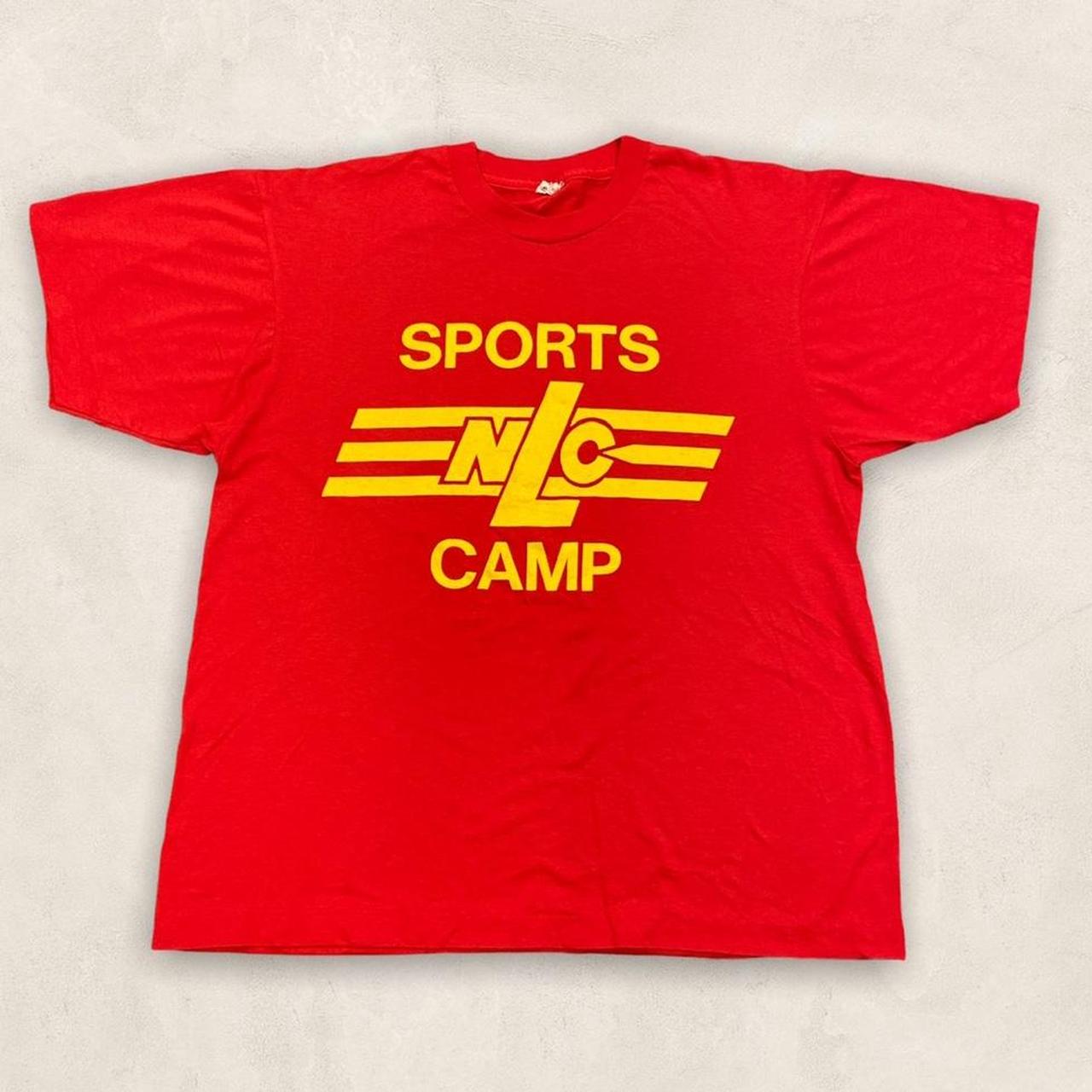 Vintage 90s USA Sports NLC Camp graphic red t-shirt