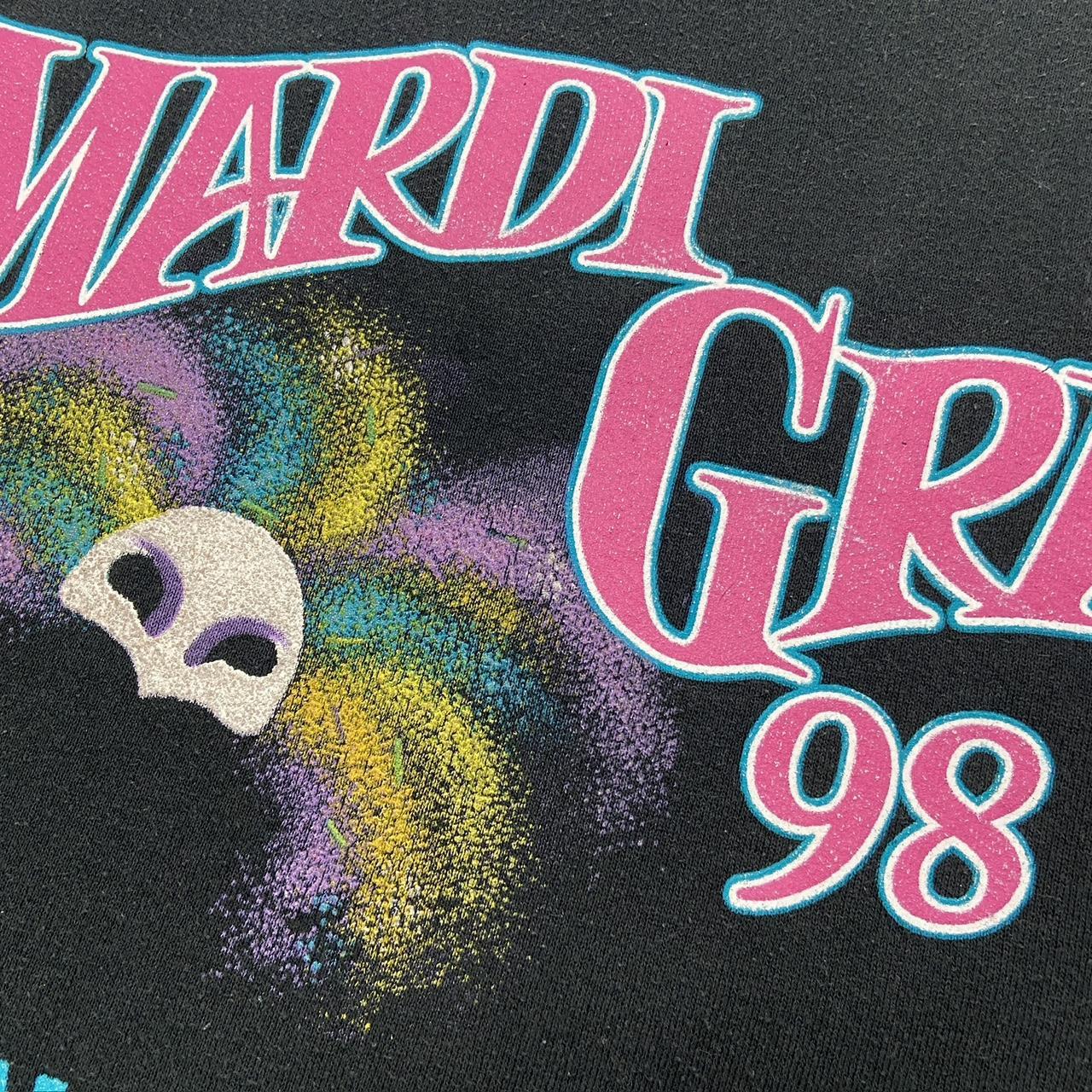 Vintage 90s USA Universal Studios theme park Mardi Gras festival promotional graphic sweatshirt